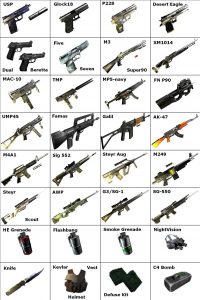 counter strike 1.6 all weapons