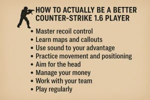 list of tips for improving your Counter-Strike 1.6 skills.