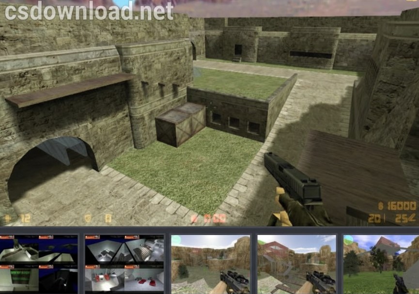 Counter-Strike 1.6 Zombie mode maps list with csdownload.net watermark